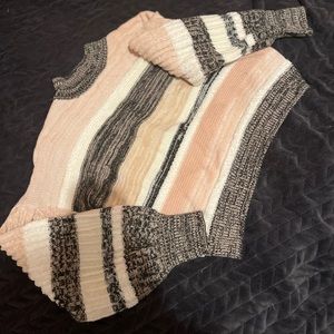 Girls My Michelle Knit Sweater Pink Stripe size S